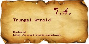 Trungel Arnold névjegykártya